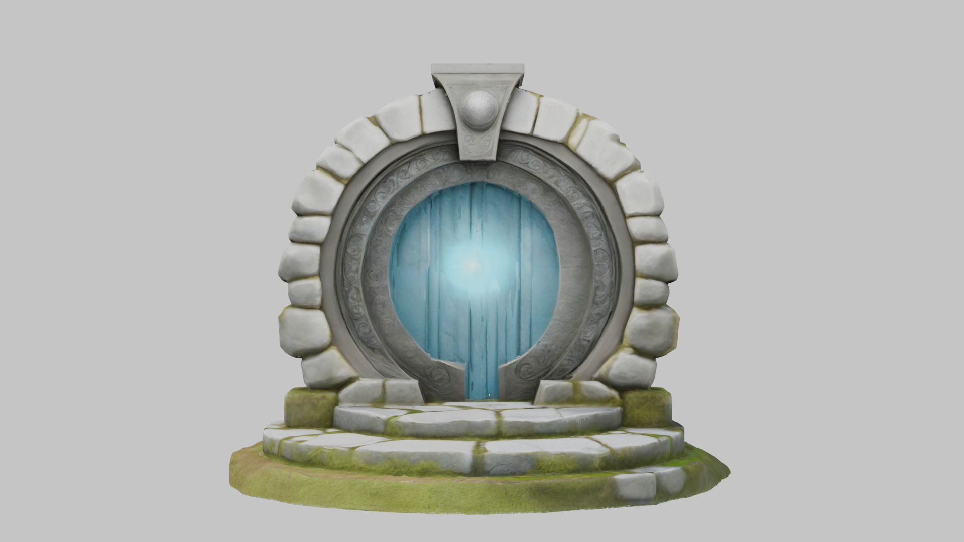 Mystical Stone Portal 3D Model Low-poly 3D model_4