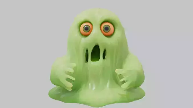 Green Gooey Ghost 3D Model