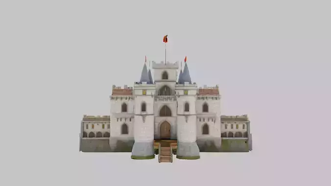 Majestic Gothic Castle 3D Model