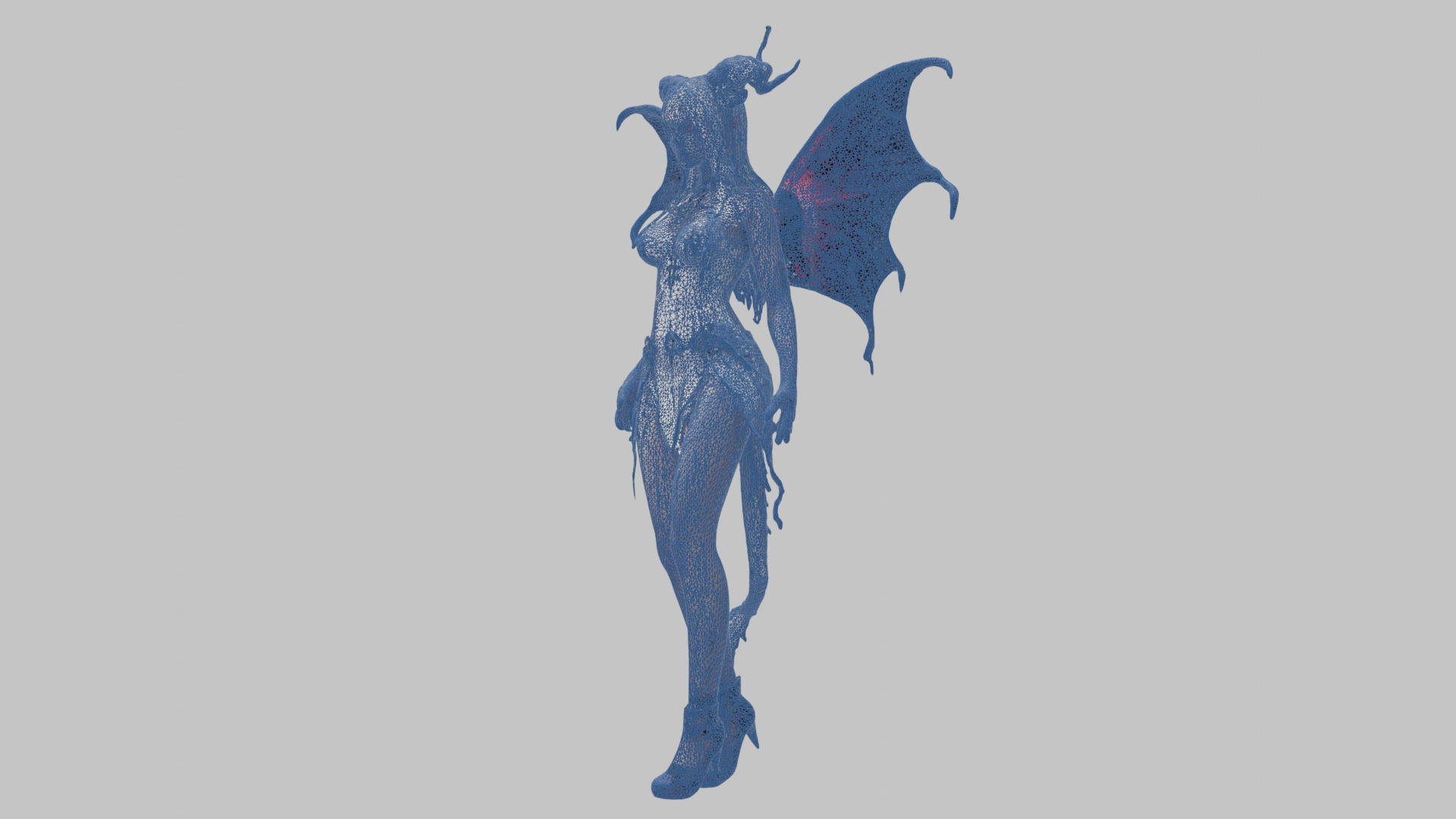 Fantasy Demonic Fairy 3D Model Low-poly 3D model_16