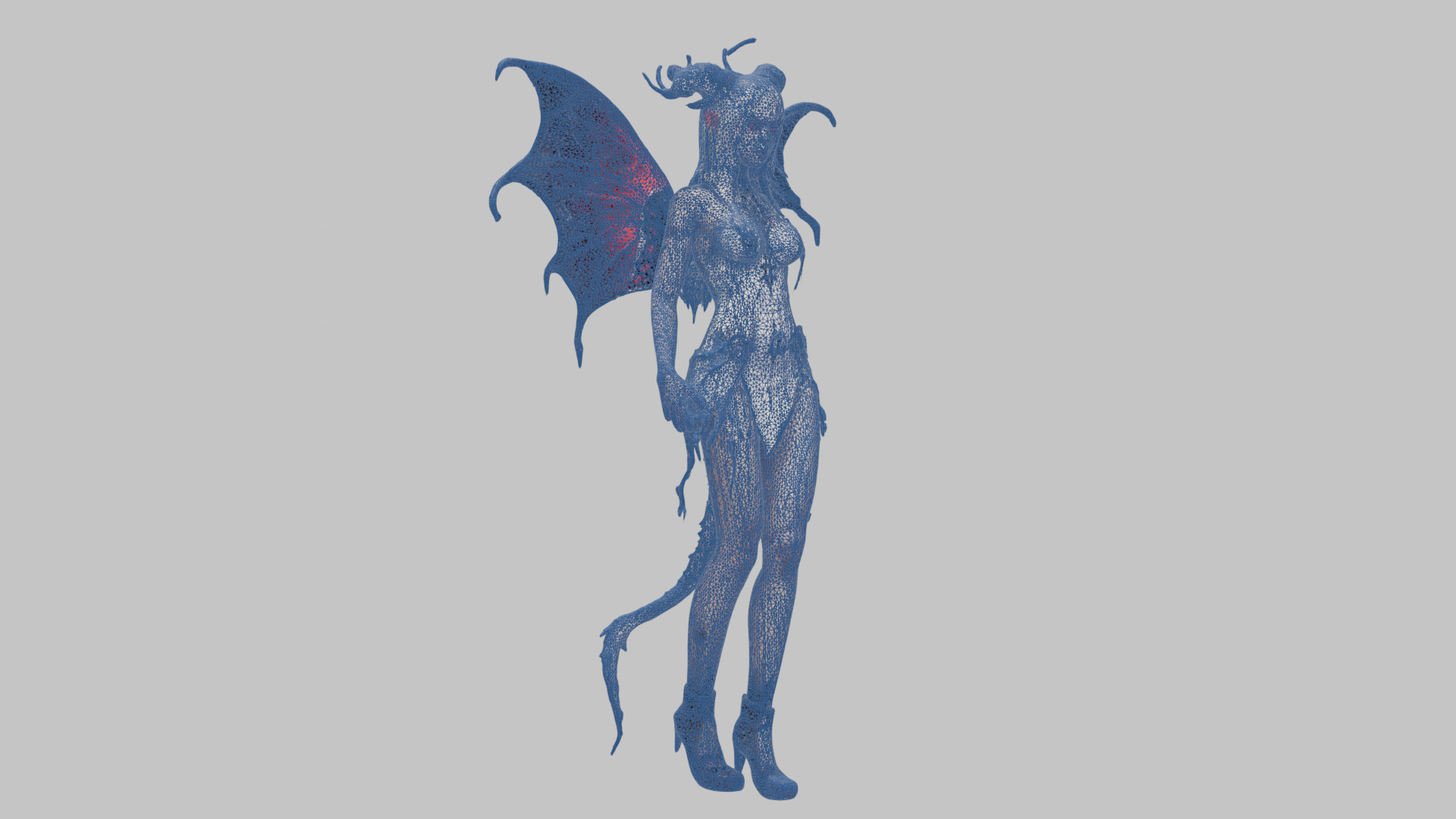 Fantasy Demonic Fairy 3D Model Low-poly 3D model_10
