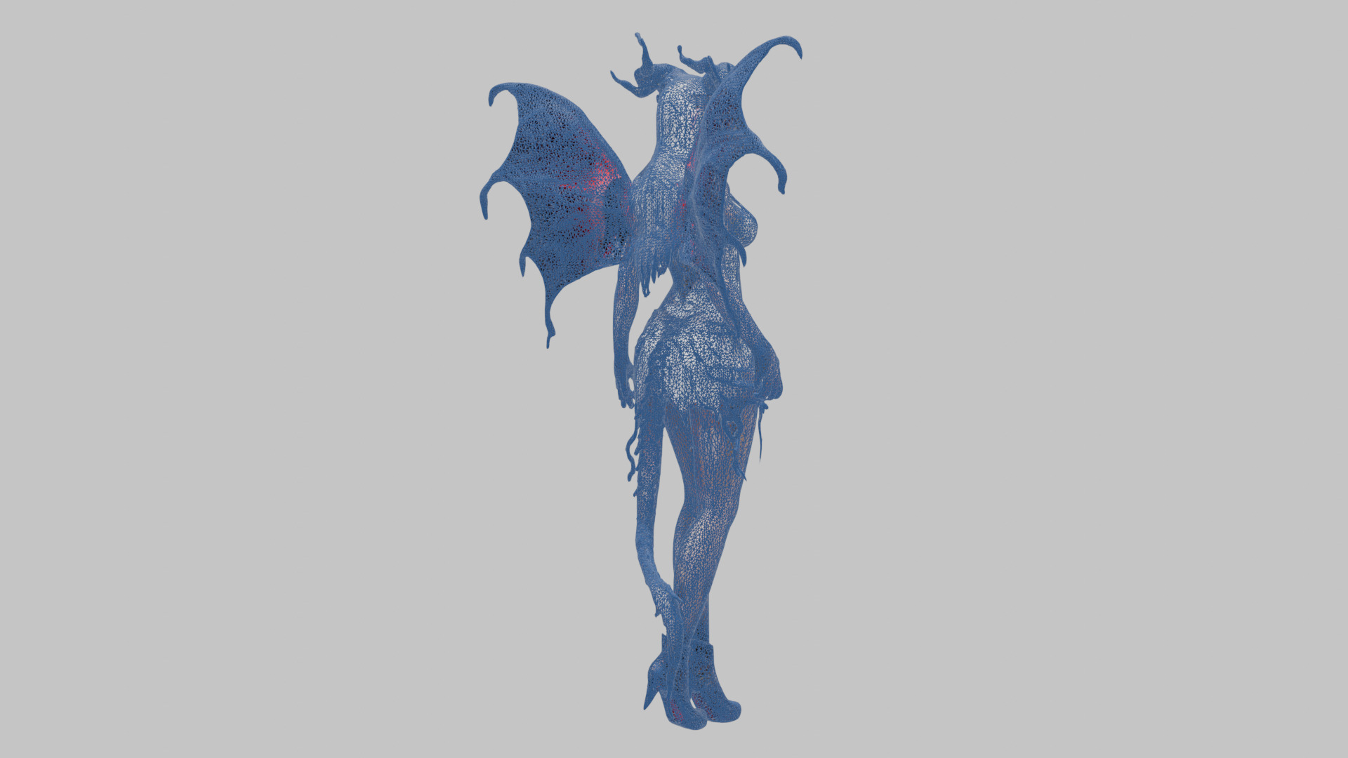 Fantasy Demonic Fairy 3D Model Low-poly 3D model_12