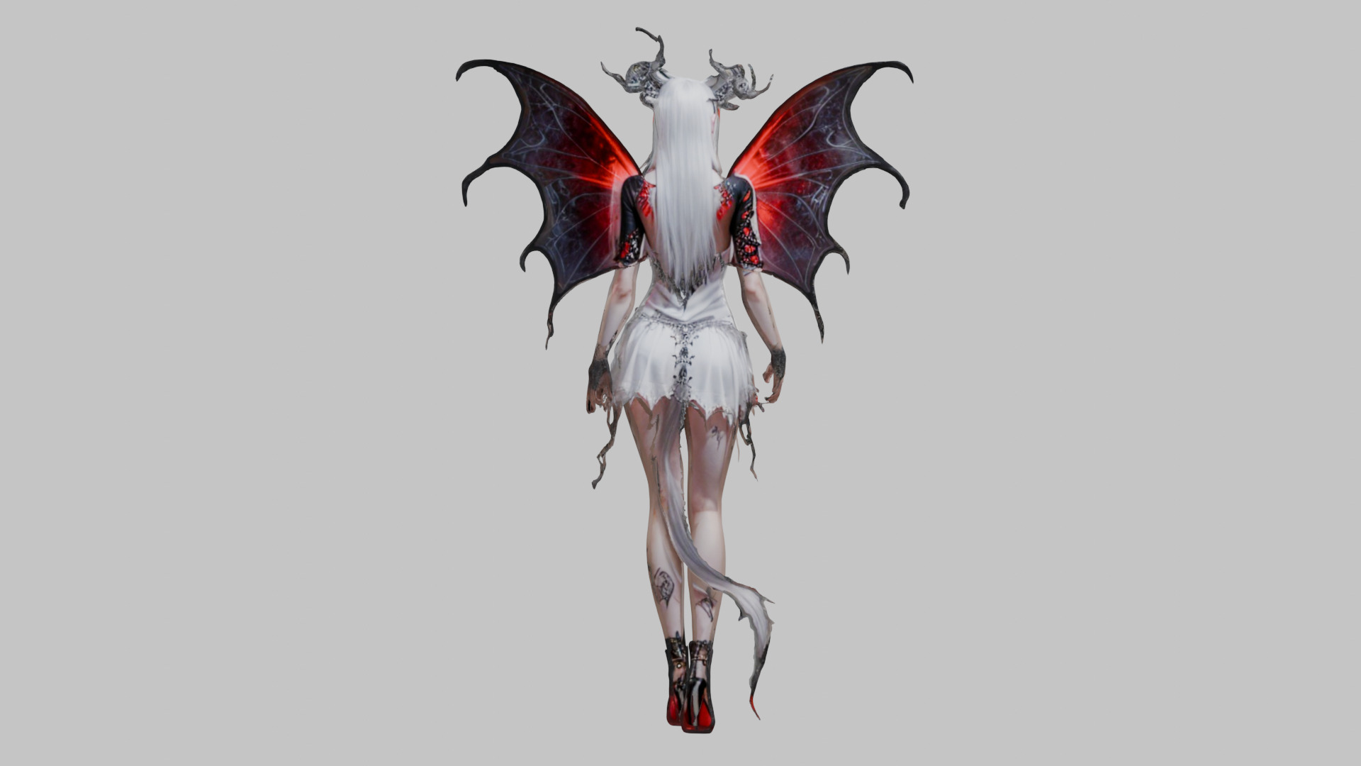 Fantasy Demonic Fairy 3D Model Low-poly 3D model_4