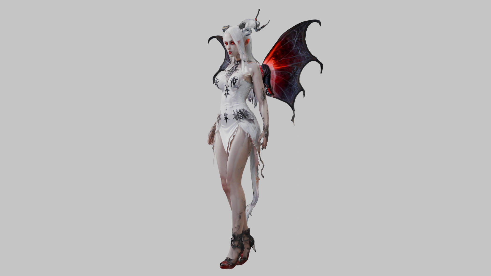 Fantasy Demonic Fairy 3D Model Low-poly 3D model_7