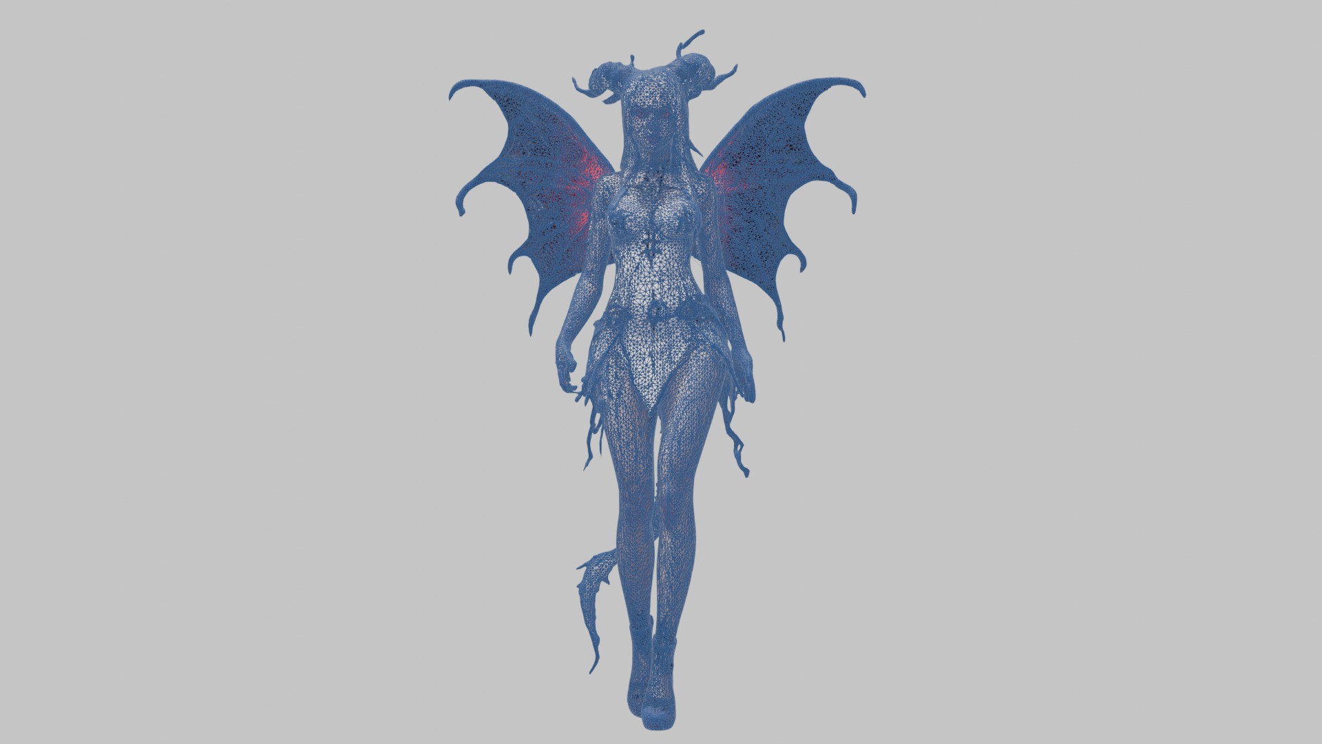 Fantasy Demonic Fairy 3D Model Low-poly 3D model_9