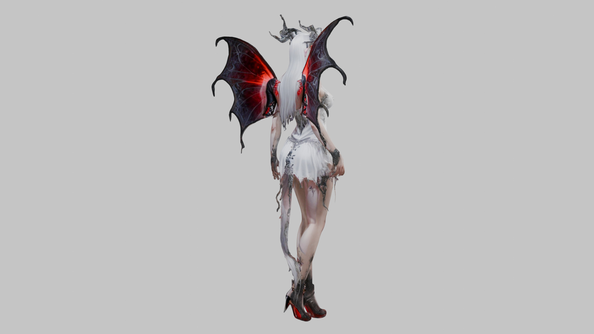 Fantasy Demonic Fairy 3D Model Low-poly 3D model_3