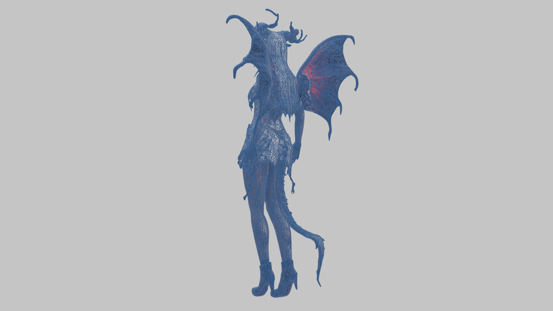 Fantasy Demonic Fairy 3D Model Low-poly 3D model_14