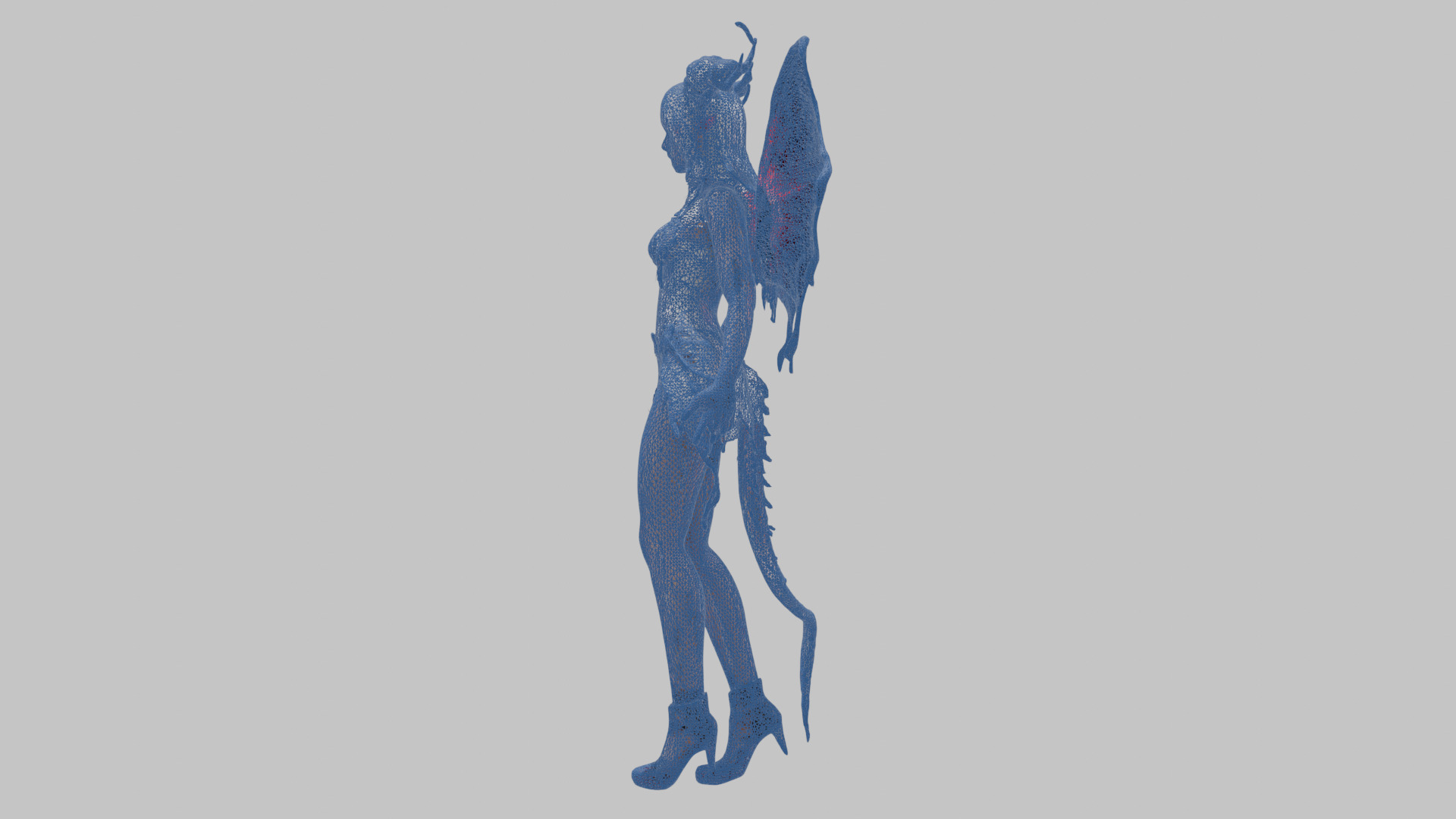 Fantasy Demonic Fairy 3D Model Low-poly 3D model_15
