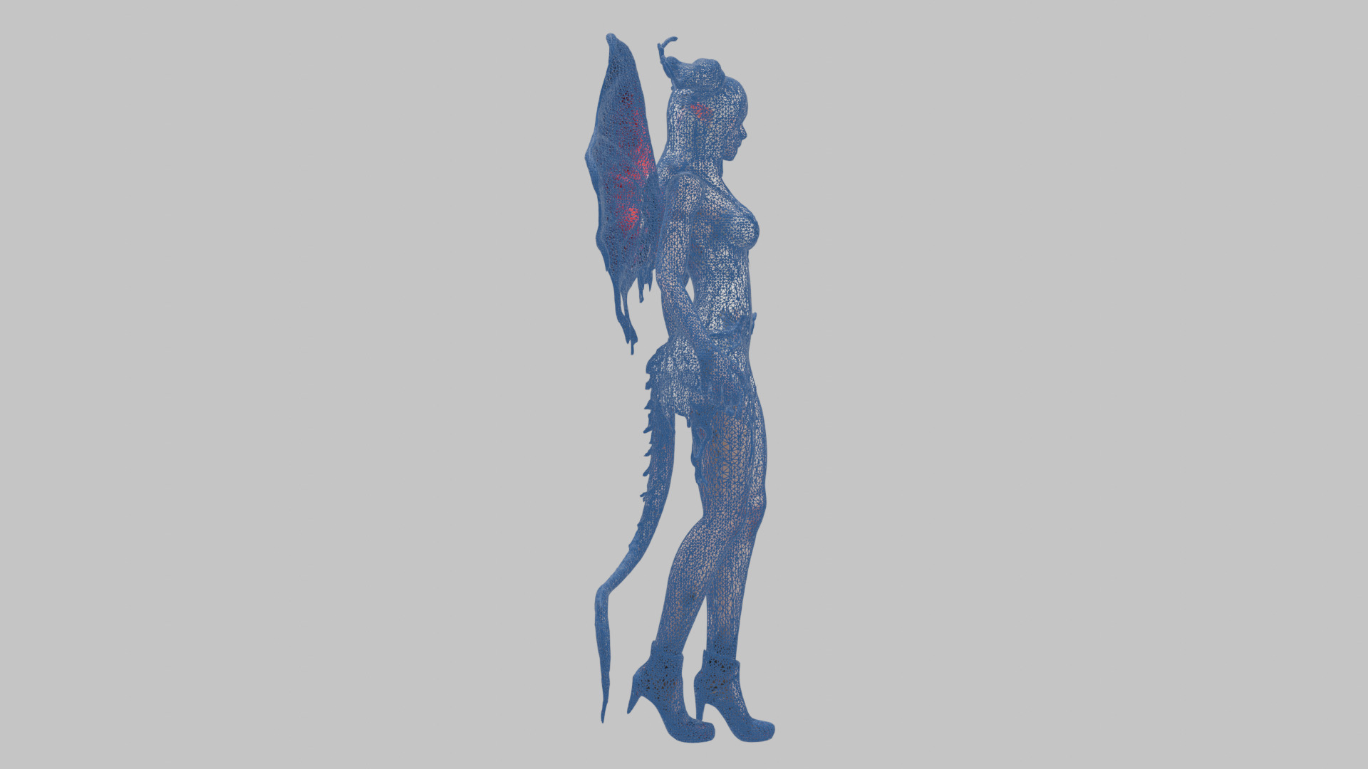 Fantasy Demonic Fairy 3D Model Low-poly 3D model_11