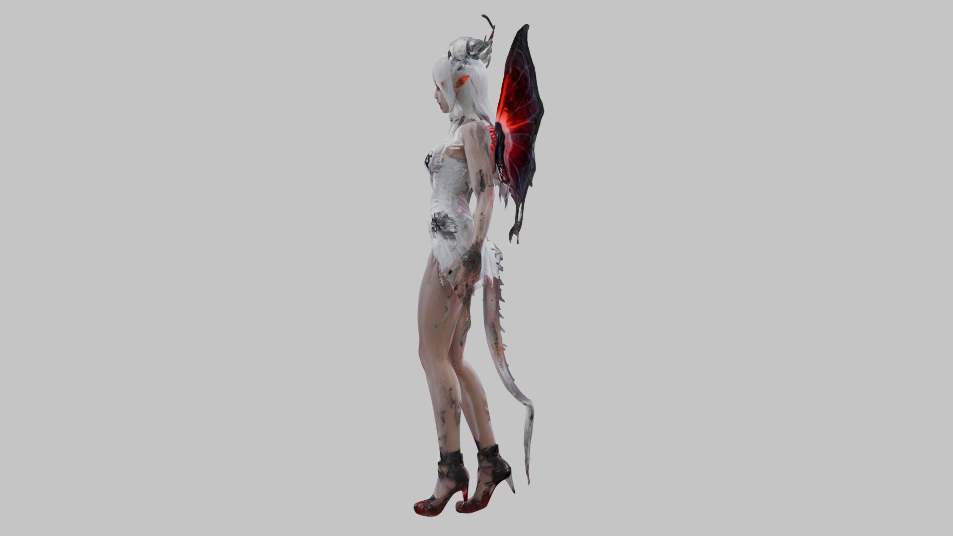 Fantasy Demonic Fairy 3D Model Low-poly 3D model_6