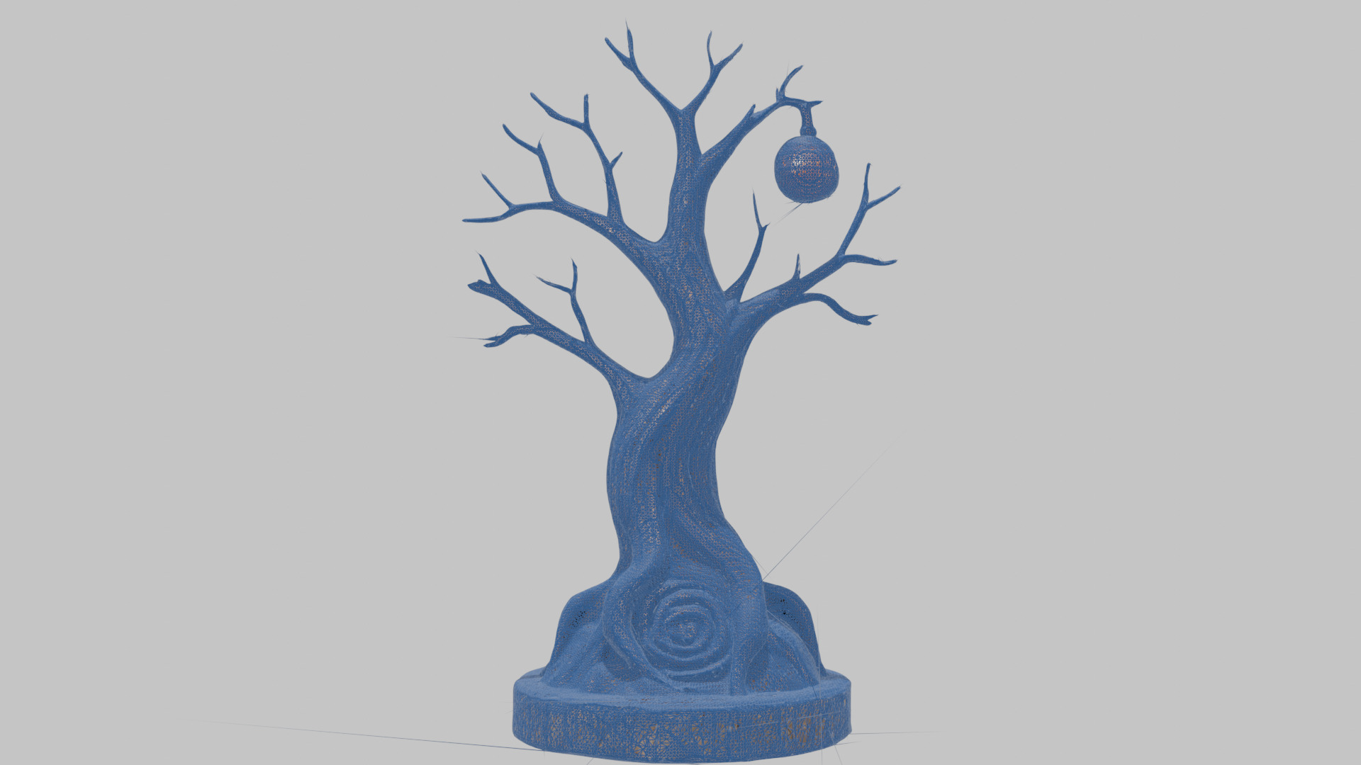 Stylized Tree with Nest 3D Model Low-poly 3D model_9