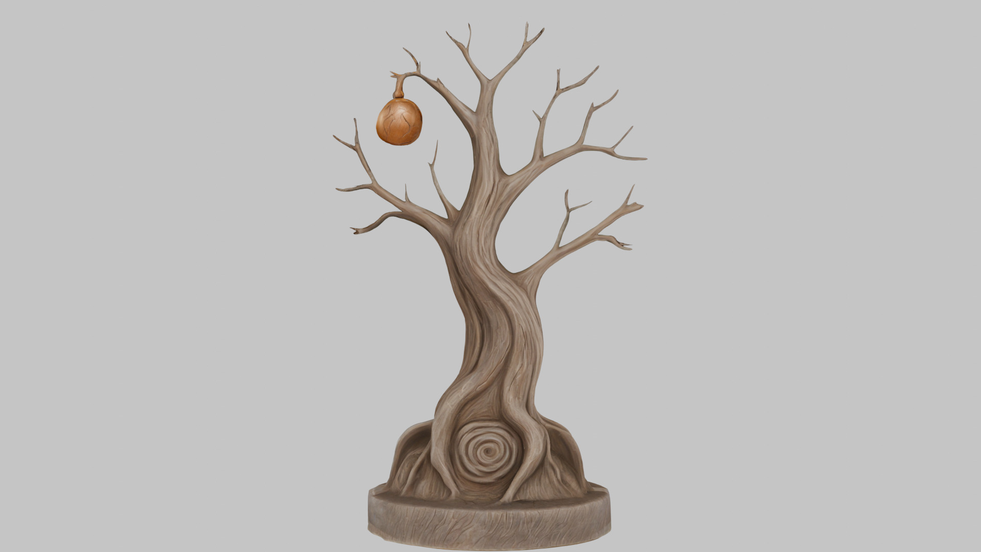 Stylized Tree with Nest 3D Model Low-poly 3D model_4