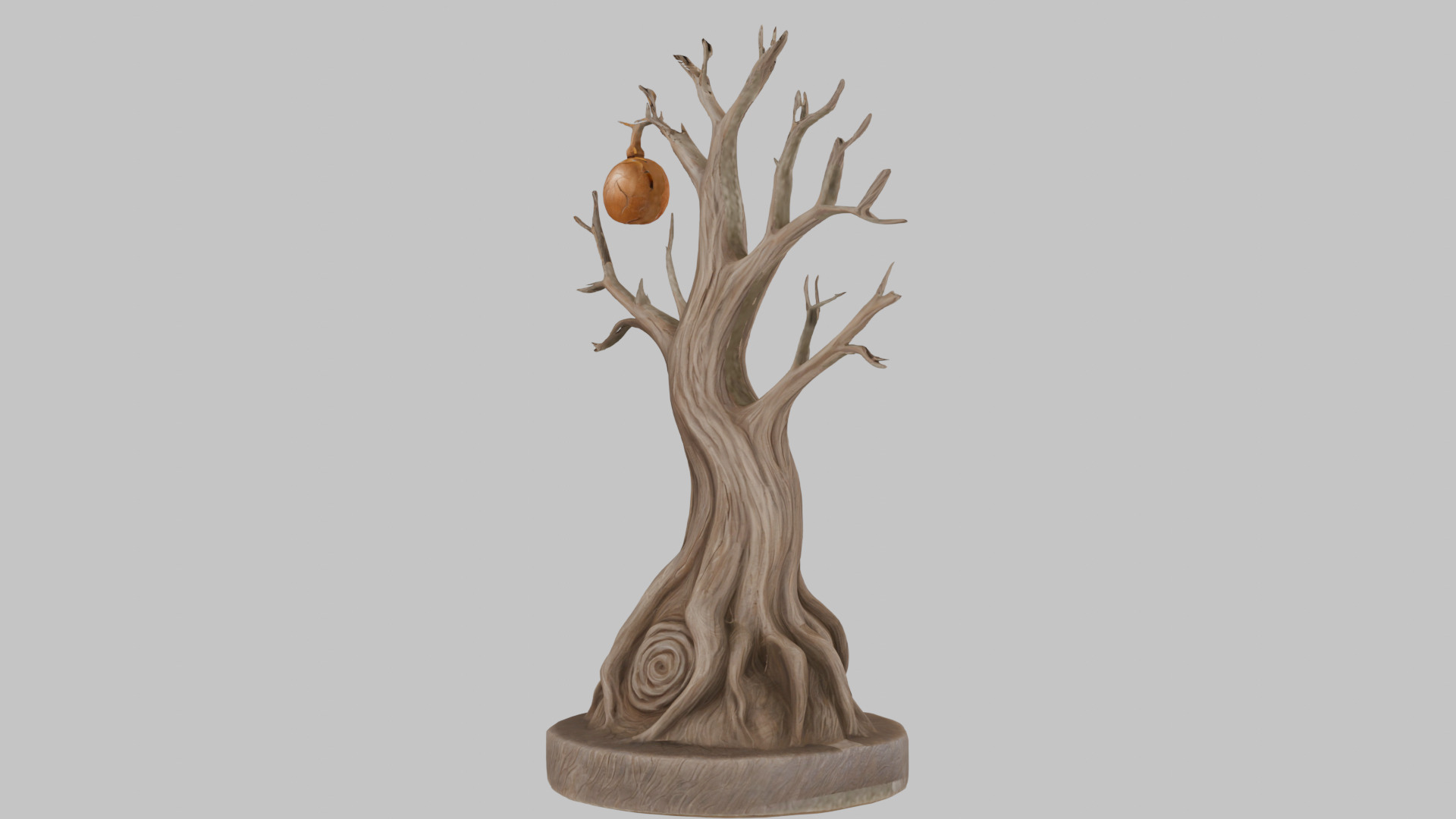 Stylized Tree with Nest 3D Model Low-poly 3D model_3
