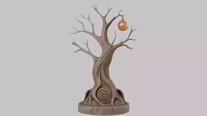 Stylized Tree with Nest 3D Model