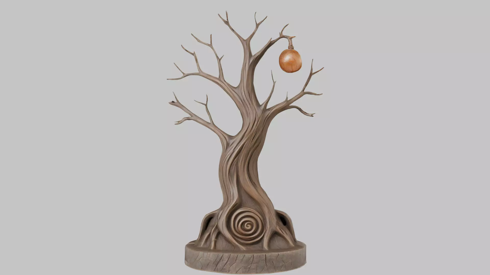 Stylized Tree with Nest 3D Model Low-poly 3D model_0