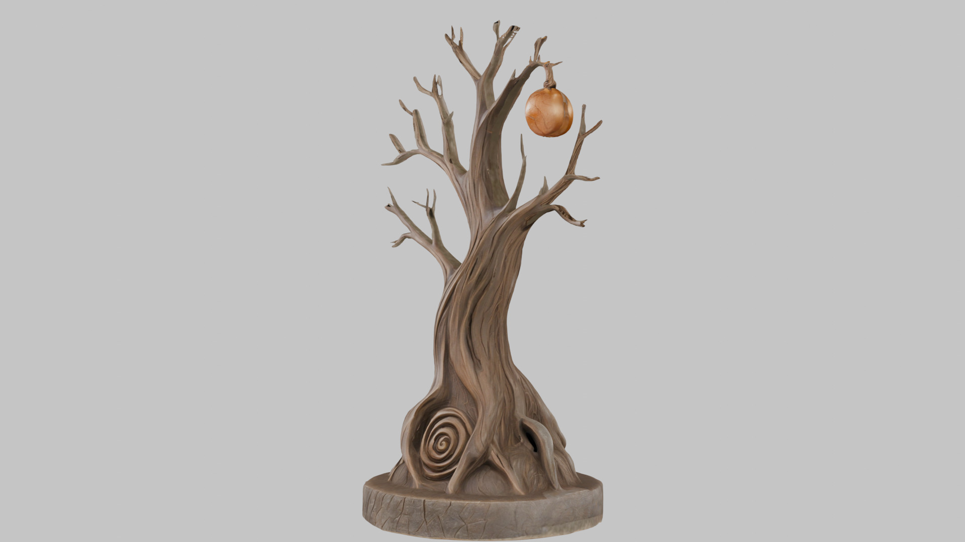 Stylized Tree with Nest 3D Model Low-poly 3D model_7