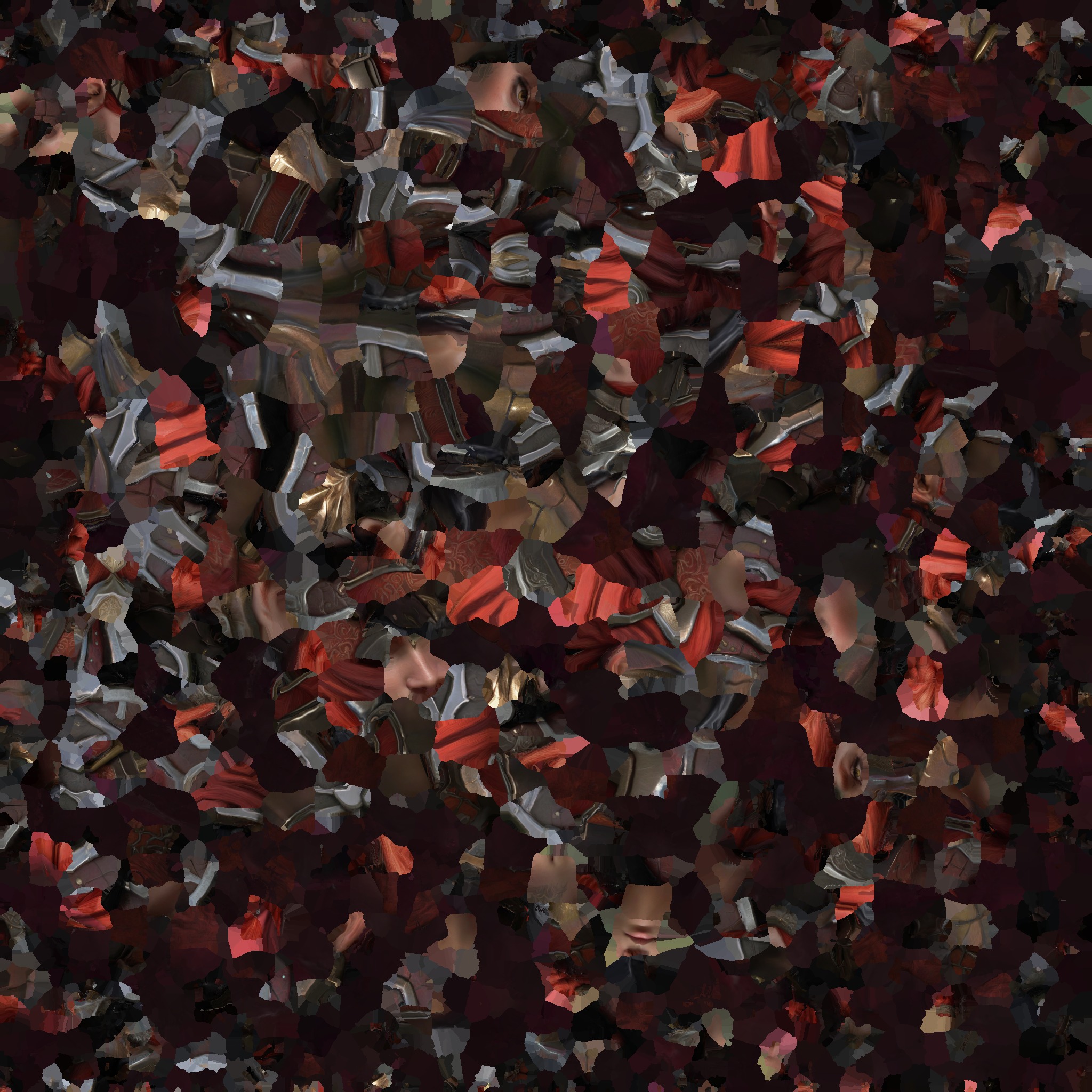 Female Warrior with Horned Helmet Low-poly 3D model_8