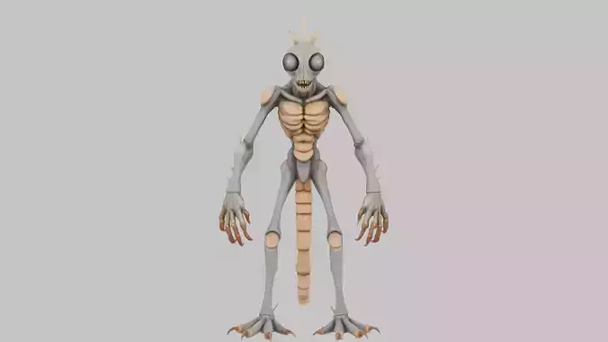 Horrifying Long Hum Alien Creature