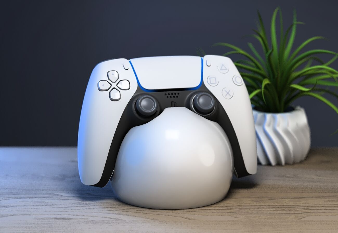 Sphere modenr Ps5 controller stand Minimal sphere ps5controller  3D print model_1
