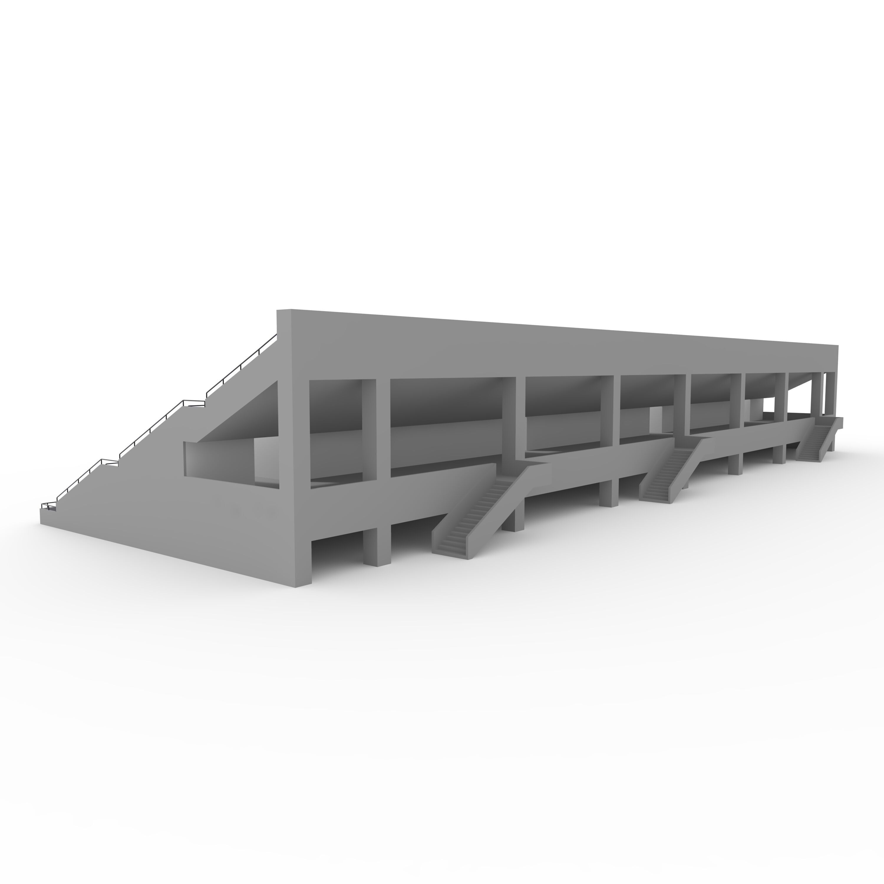 Stadium Tribune 05 3D model_8