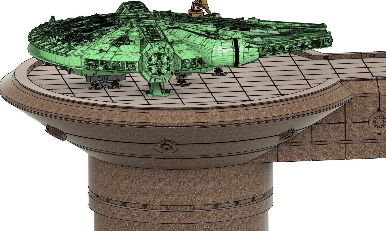 CITY IN THE CLOUDS LANDING BAY DIORAMA 3D print model_1