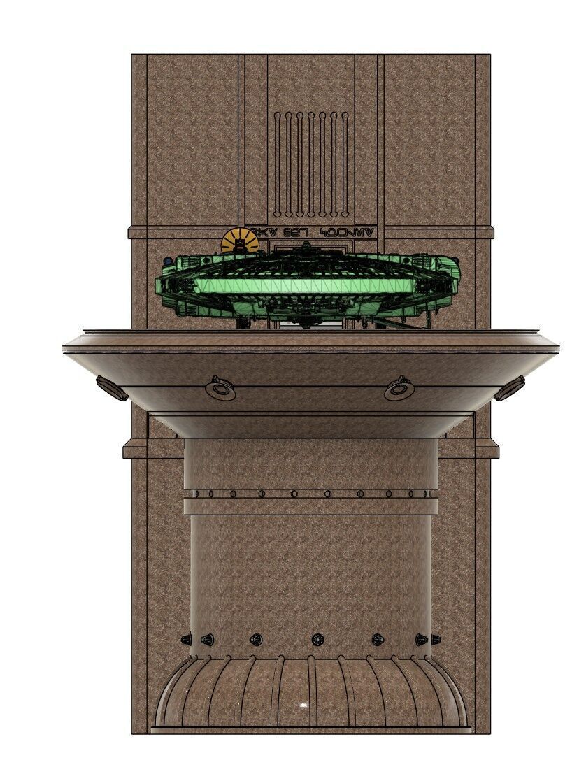 CITY IN THE CLOUDS LANDING BAY DIORAMA 3D print model_3