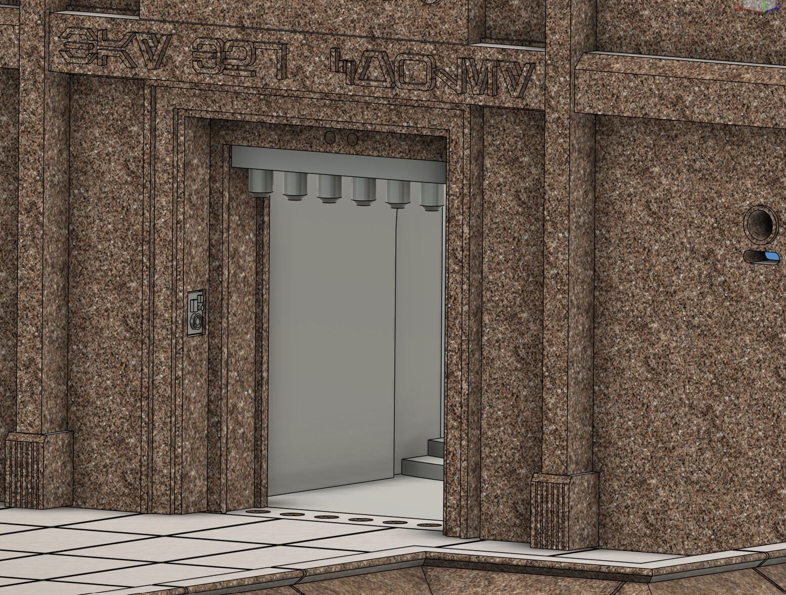 CITY IN THE CLOUDS LANDING BAY DIORAMA 3D print model_4