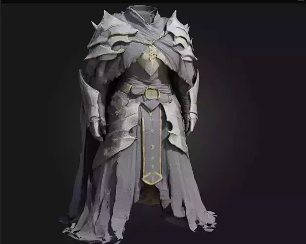 Shadow Knight Armor  3D Model of Dark and Powerful Armor