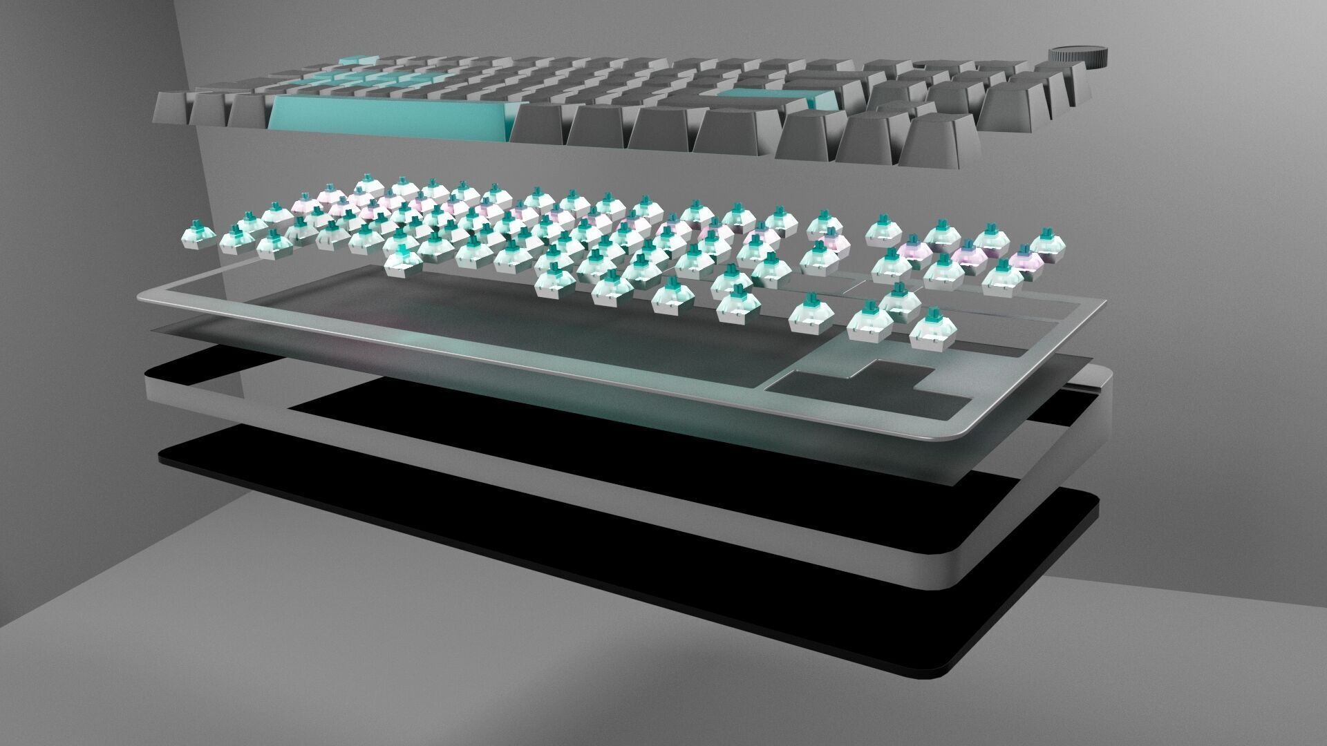 Mechanical Keyboard 3D model_5