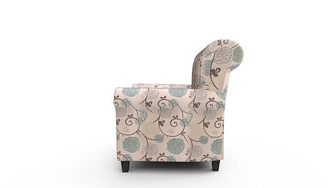 Atwater Wide Polyester Armchair 3D model 2