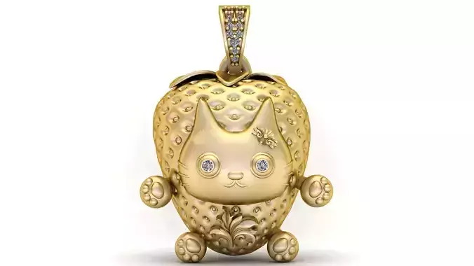 KITTY  PANDANT 3D PRINTABLE MODAL  3D print model