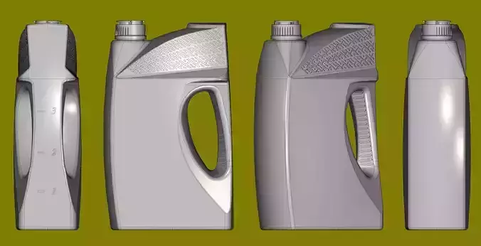 Plastic canister for engine oil A and AK 4L 3D print model