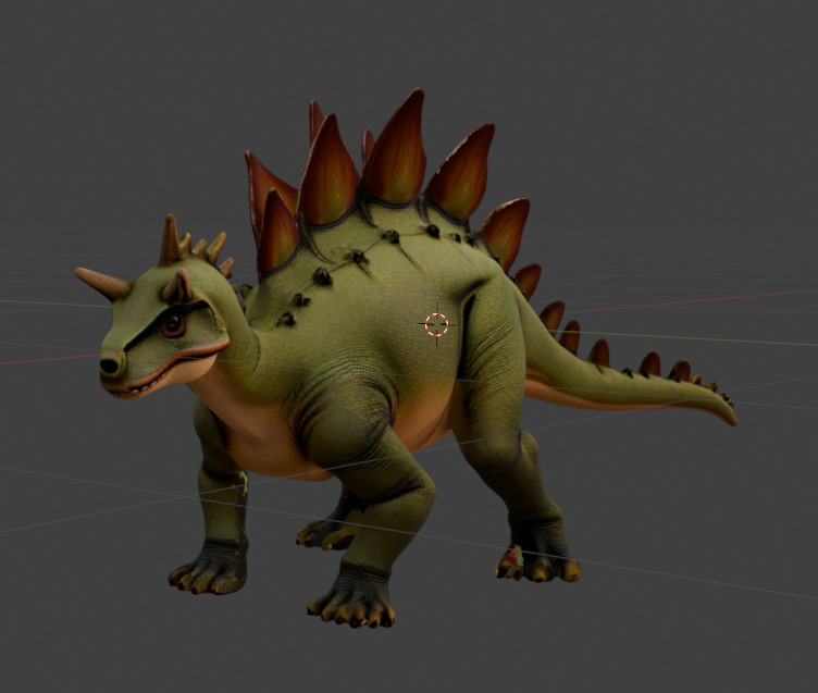 Stegosaurus 3D Model Pack Stylized Dinosaurs for Game  3D model_6