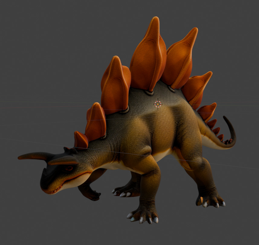 Stegosaurus 3D Model Pack Stylized Dinosaurs for Game  3D model_5