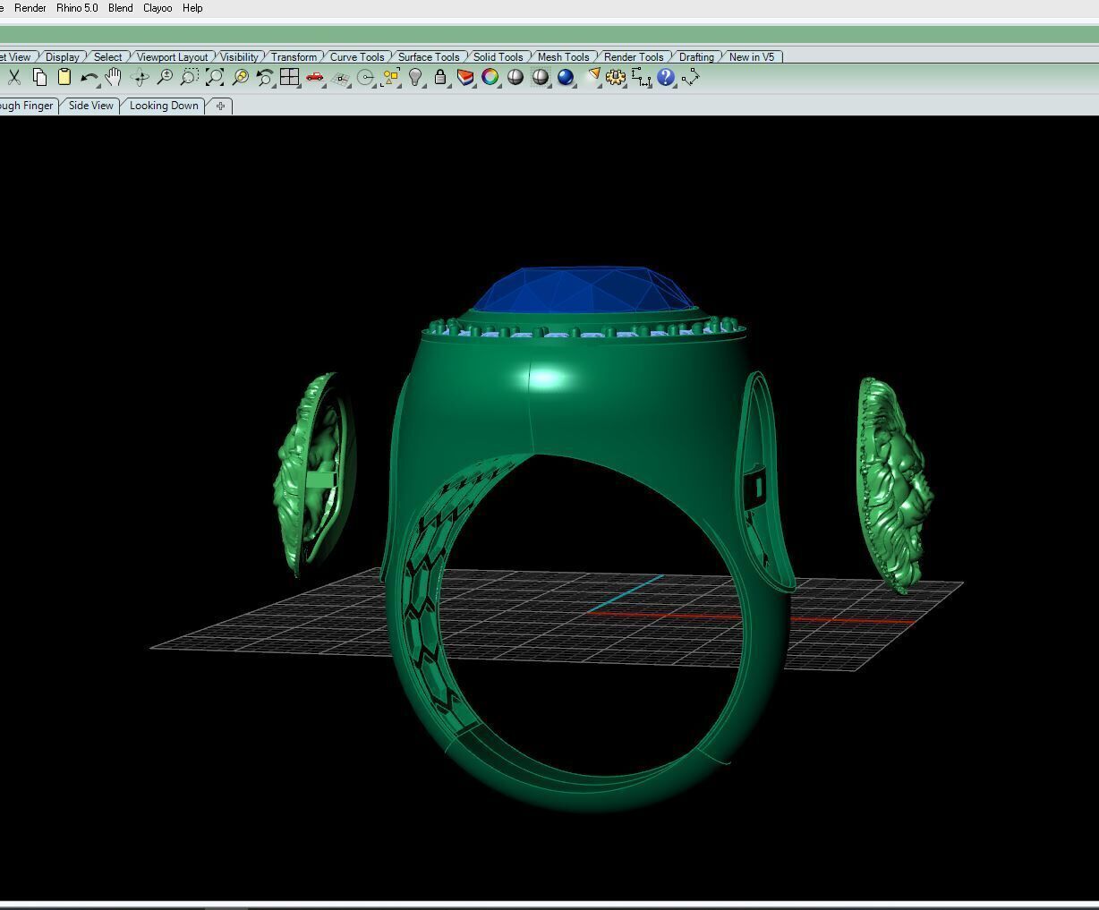 lion ring Free 3D print model_3