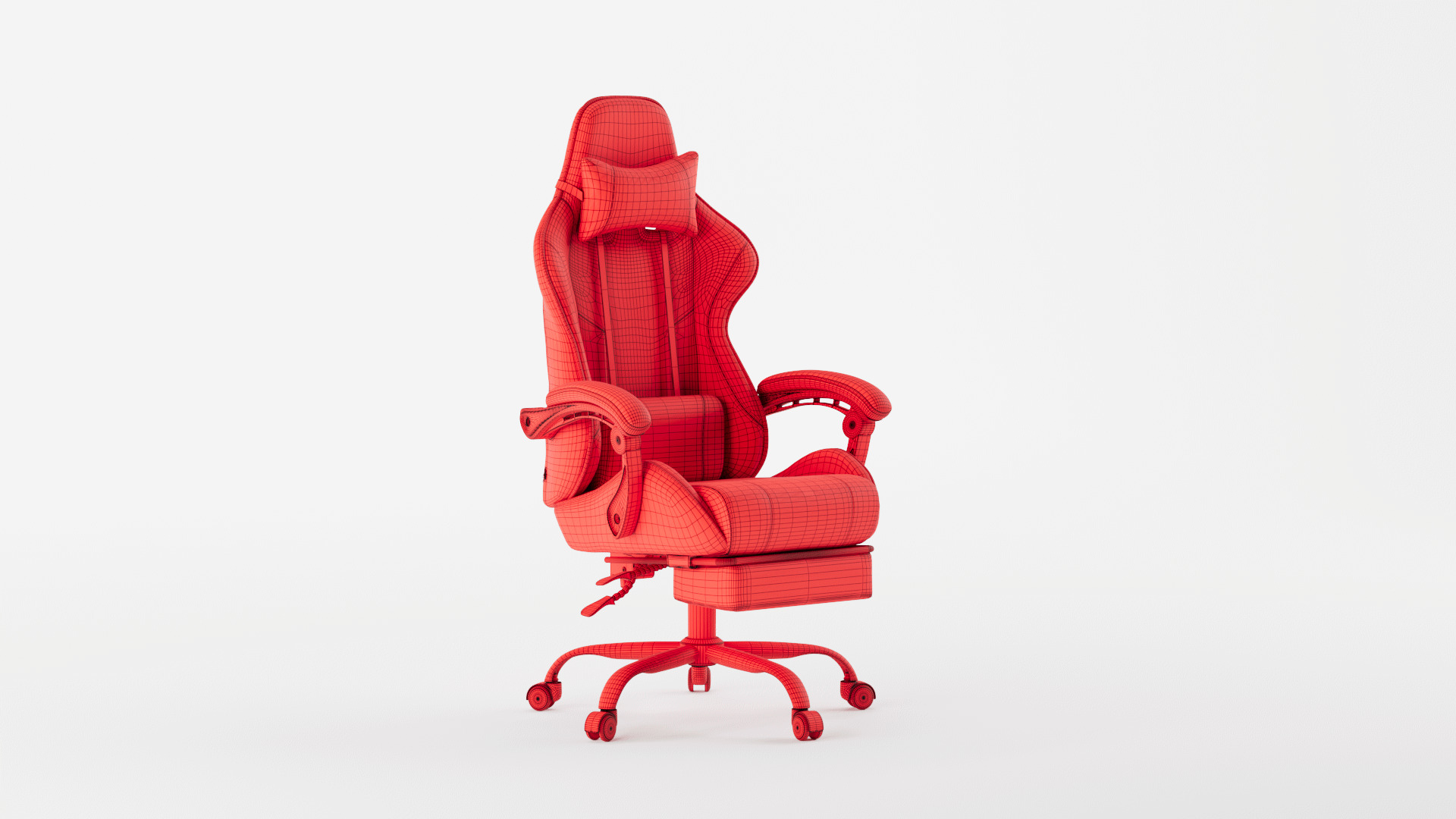 GTRACING Gaming Chair with Adjustable Headrest 3D model_12