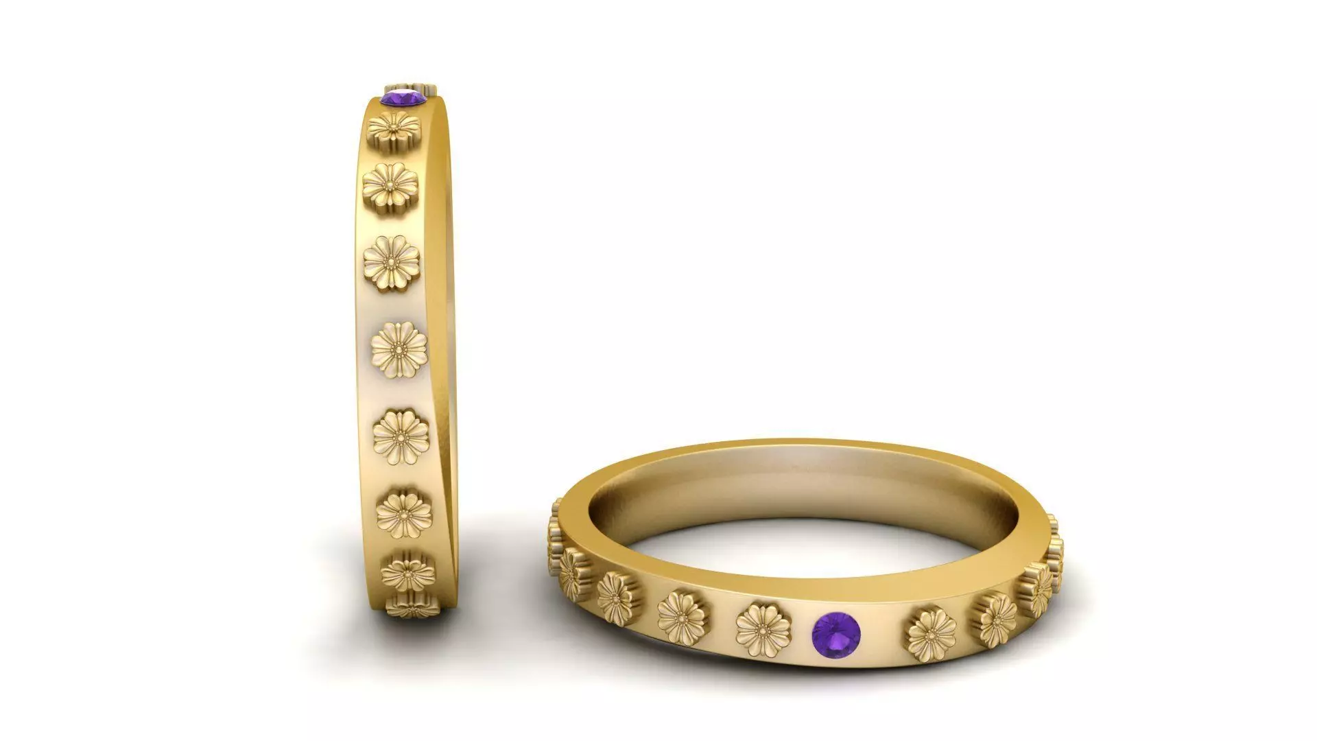 Dainty Birthstone Ring PANDANT 3D PRINTABLE MODAL 3D print model