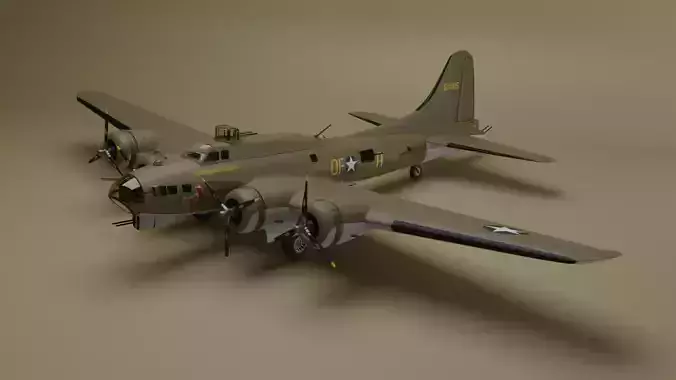 B17 Flying Fortress Memphis Belle 3D model