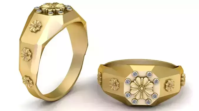 Solitaire  RING  PANDANT 3D PRINTABLE MODAL 