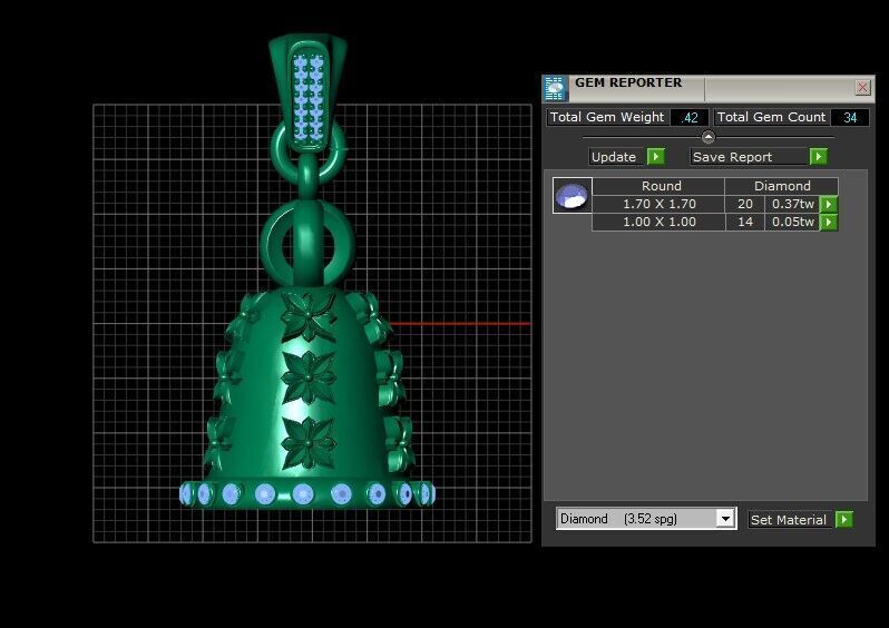Christmas Bell  PANDANT 3D PRINTABLE MODAL  3D print model_5