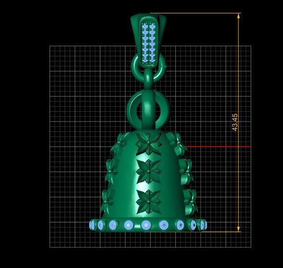 Christmas Bell  PANDANT 3D PRINTABLE MODAL  3D print model_4