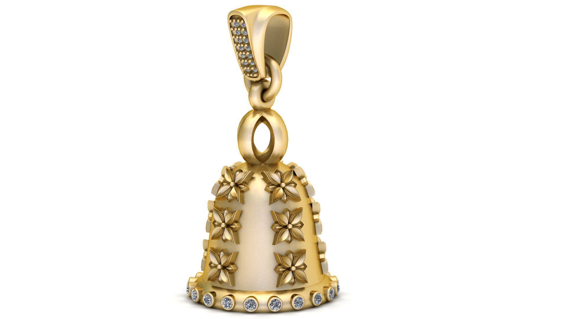 Christmas Bell  PANDANT 3D PRINTABLE MODAL  3D print model_3