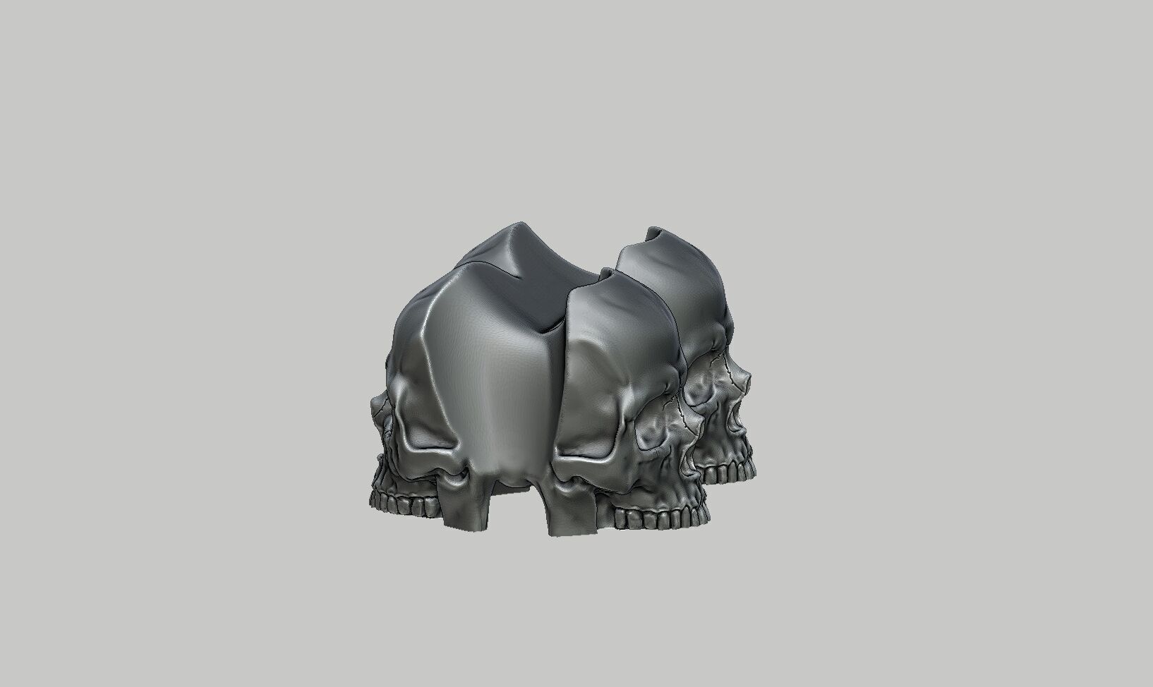 Skull Ps5 controller stand Skull ps5controller holder 3D print model_8
