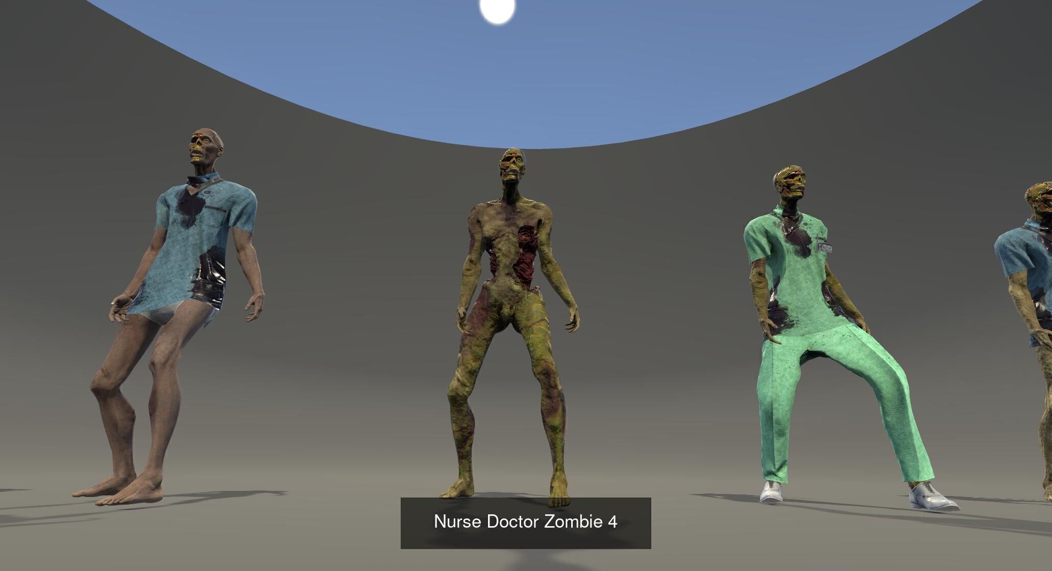 Custom rigged animated game-ready zombies collection 1 _8