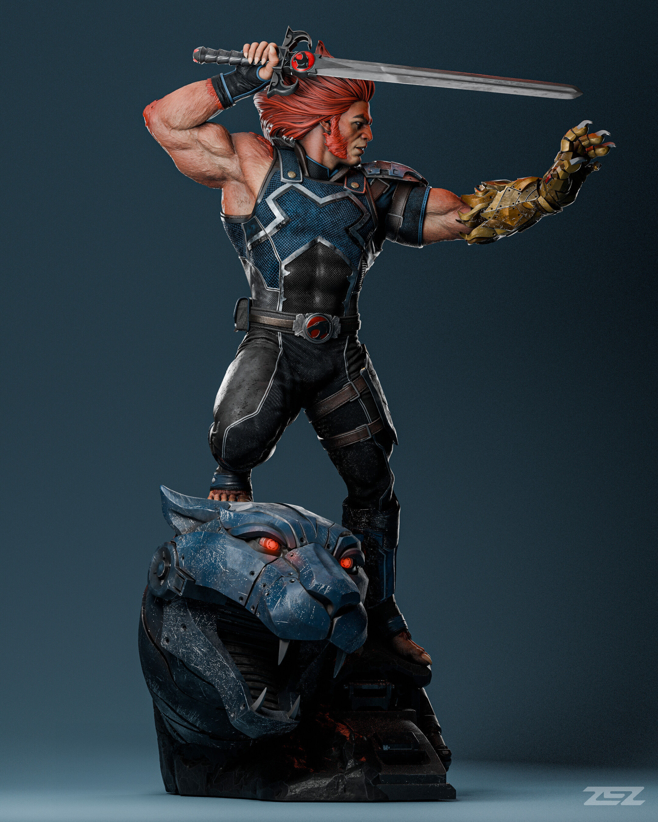 Lion-O ThunderCats - STL 3D print model_9