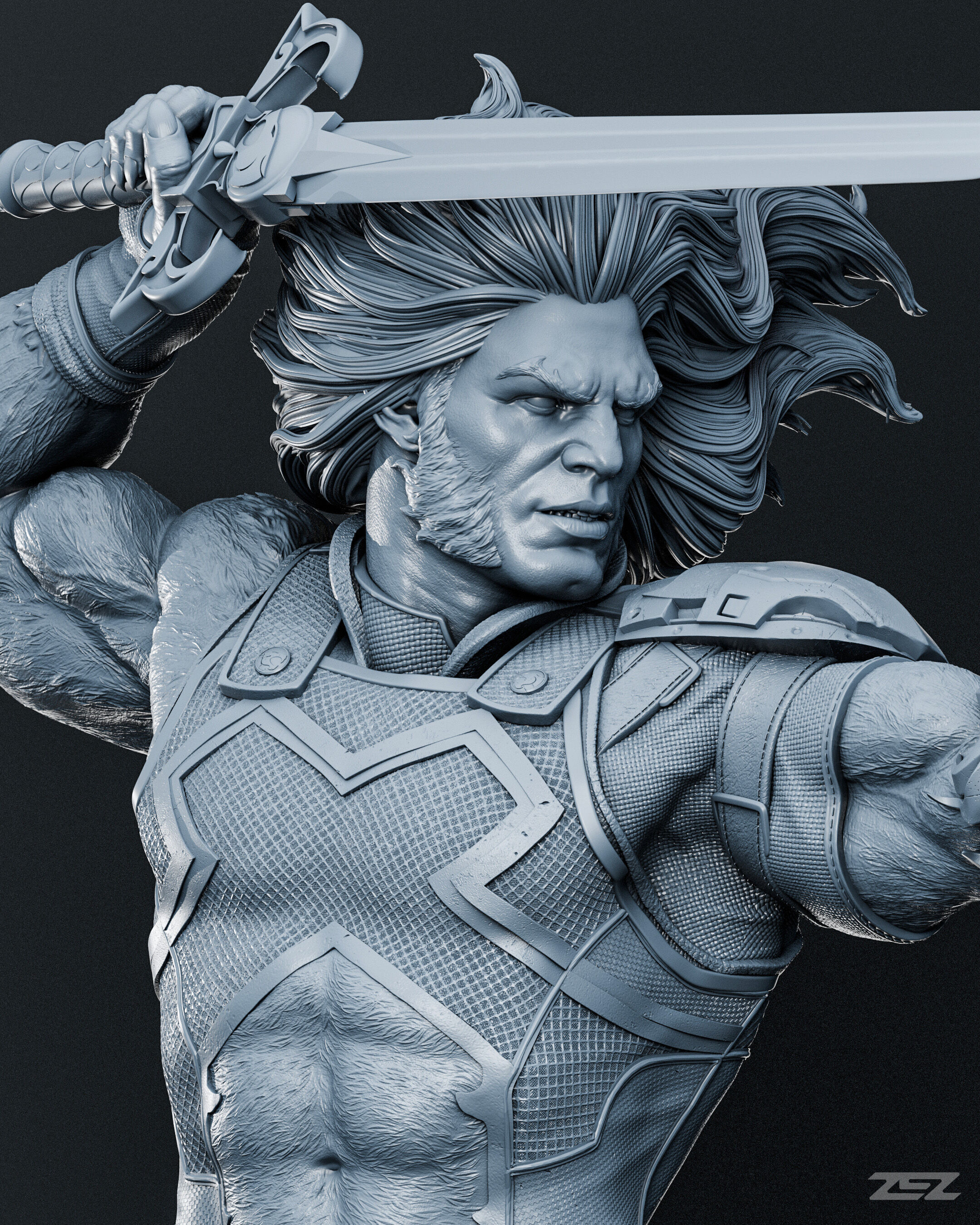 Lion-O ThunderCats - STL 3D print model_10