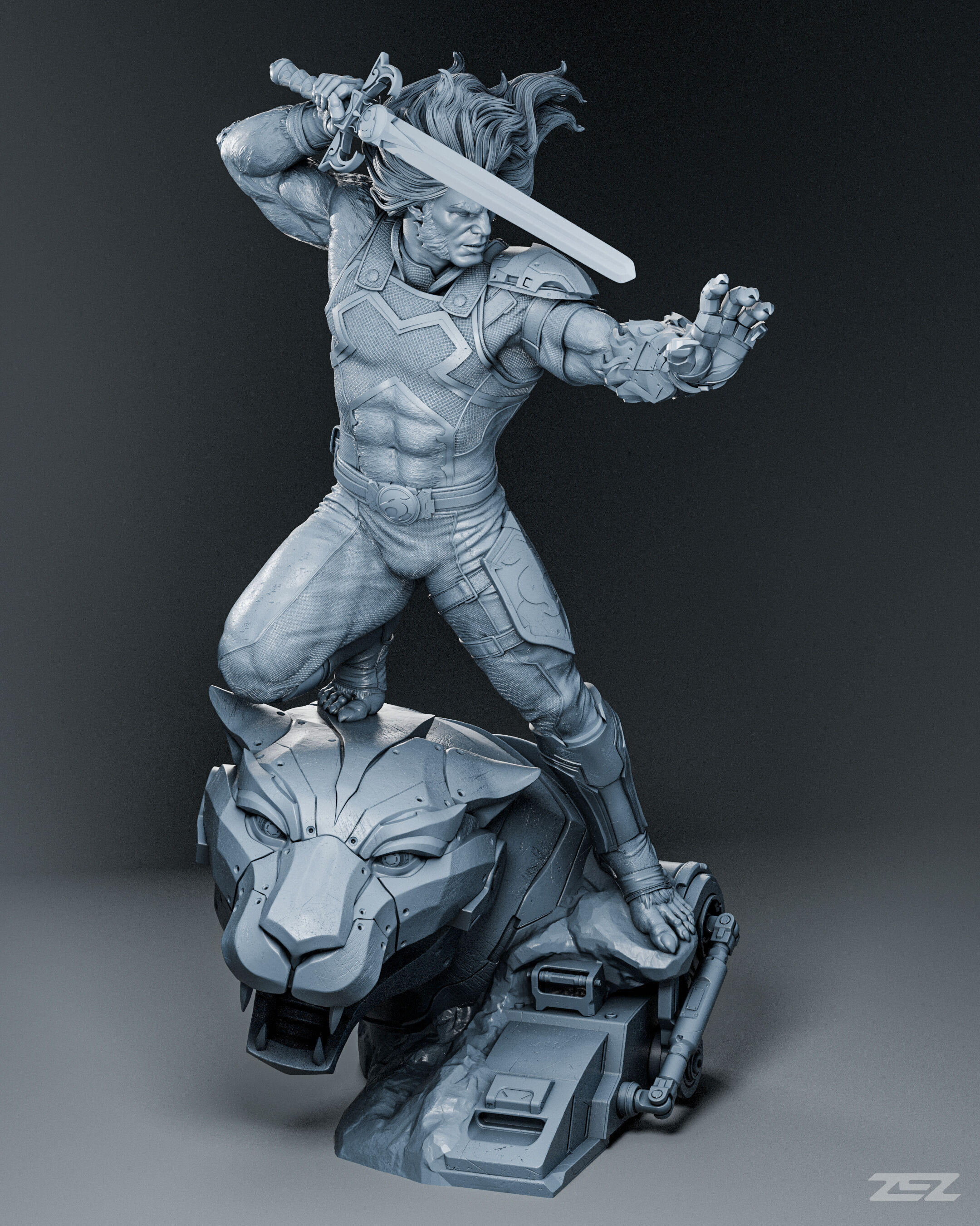 Lion-O ThunderCats - STL 3D print model_15
