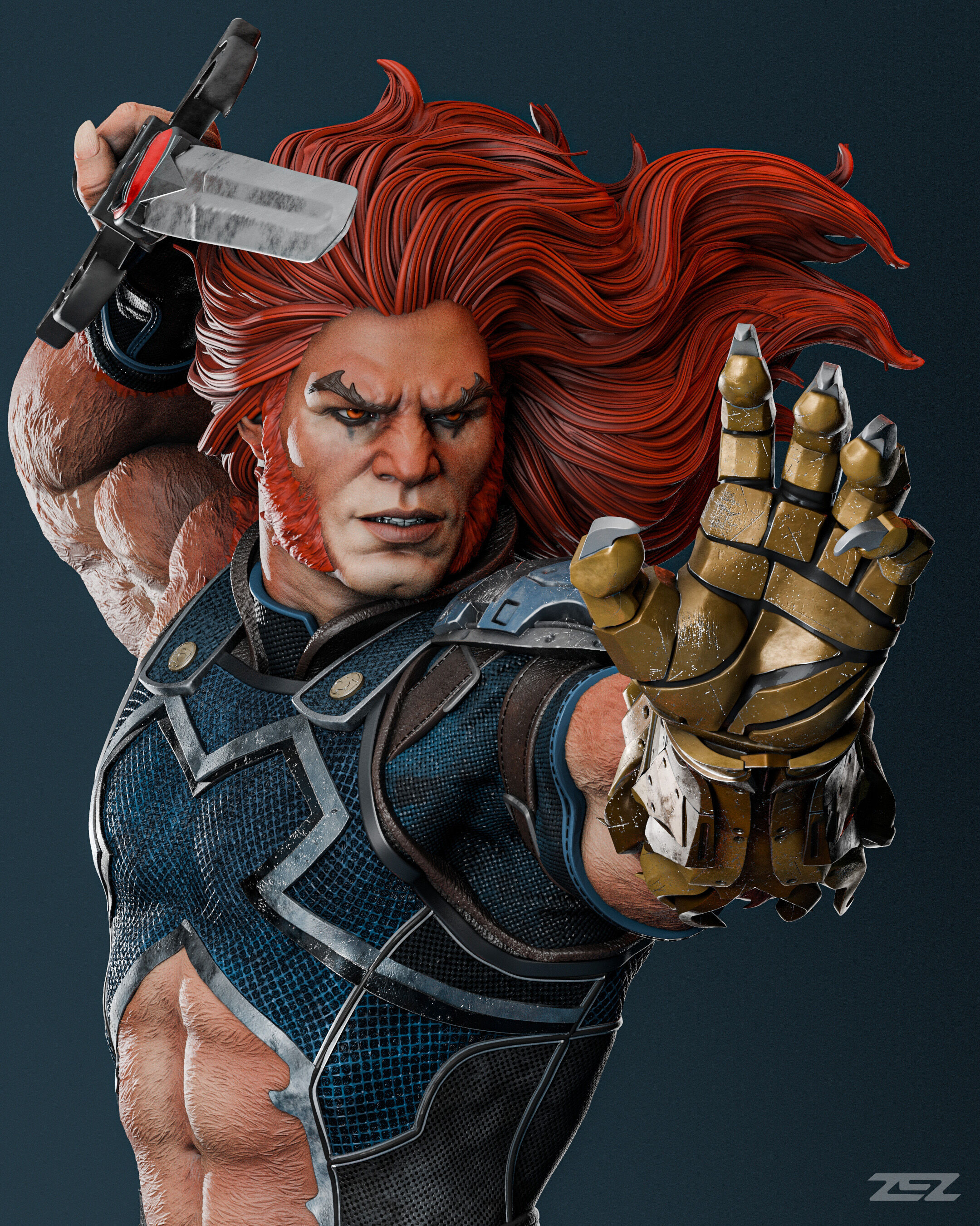 Lion-O ThunderCats - STL 3D print model_11