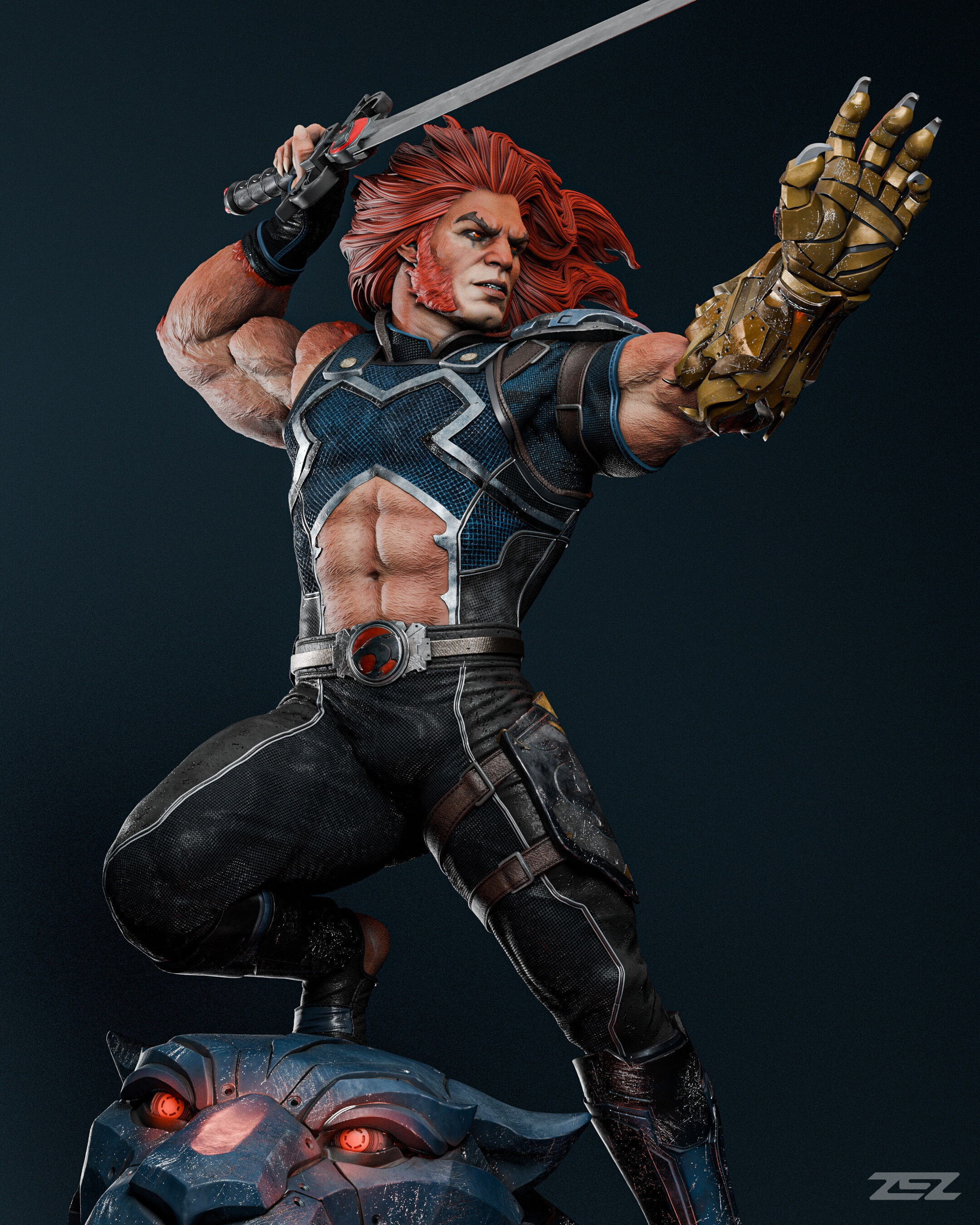 Lion-O ThunderCats - STL 3D print model_16
