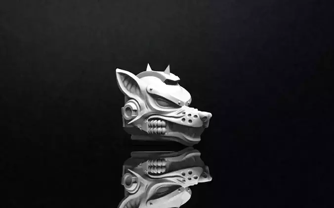 Space Warrior Wolf Helmet Souvenire